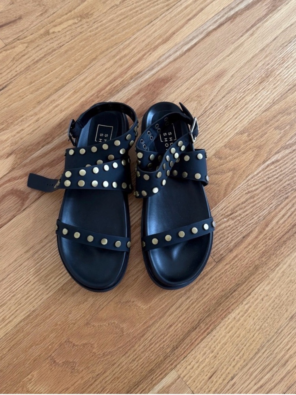 Shu Shop CECILY black studded gladiator-style sandal